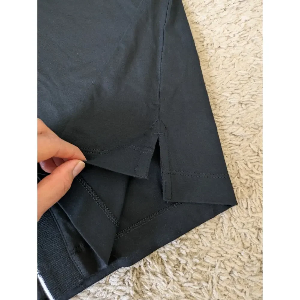 NWT Banana Republic Luxe Touch Performance Shirt Men M Black Cotton Short Sleeve